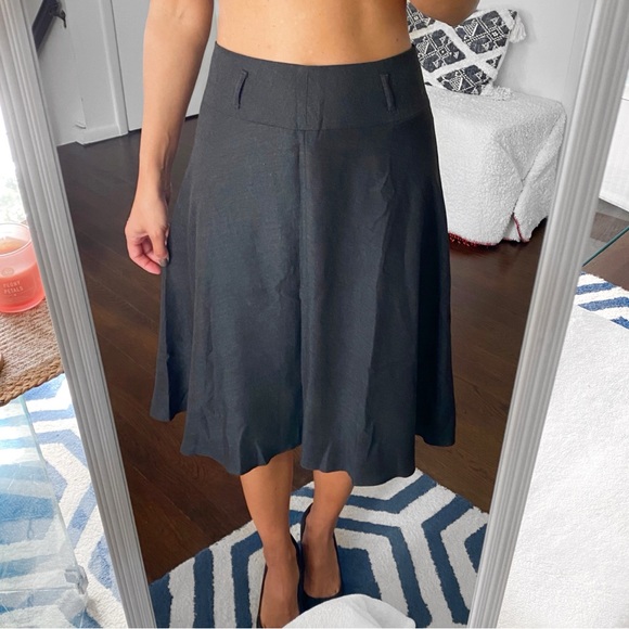 🍂 TOULOUSE GREY HIGH WAIST A-LINE SKIRT! - Picture 1 of 14